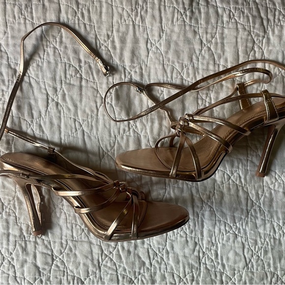ASOS Shoes - ASOS Rose Gold Strappy Heels